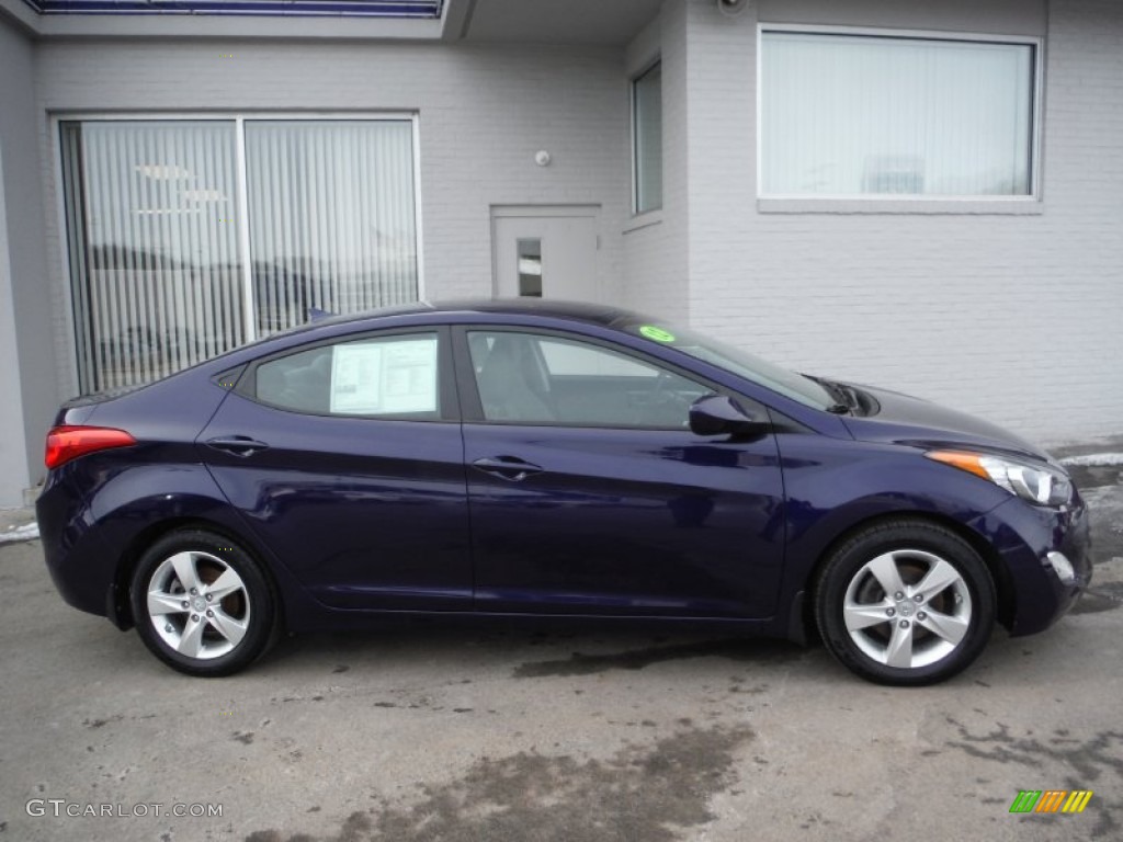 2012 Elantra GLS - Indigo Night Blue / Gray photo #2