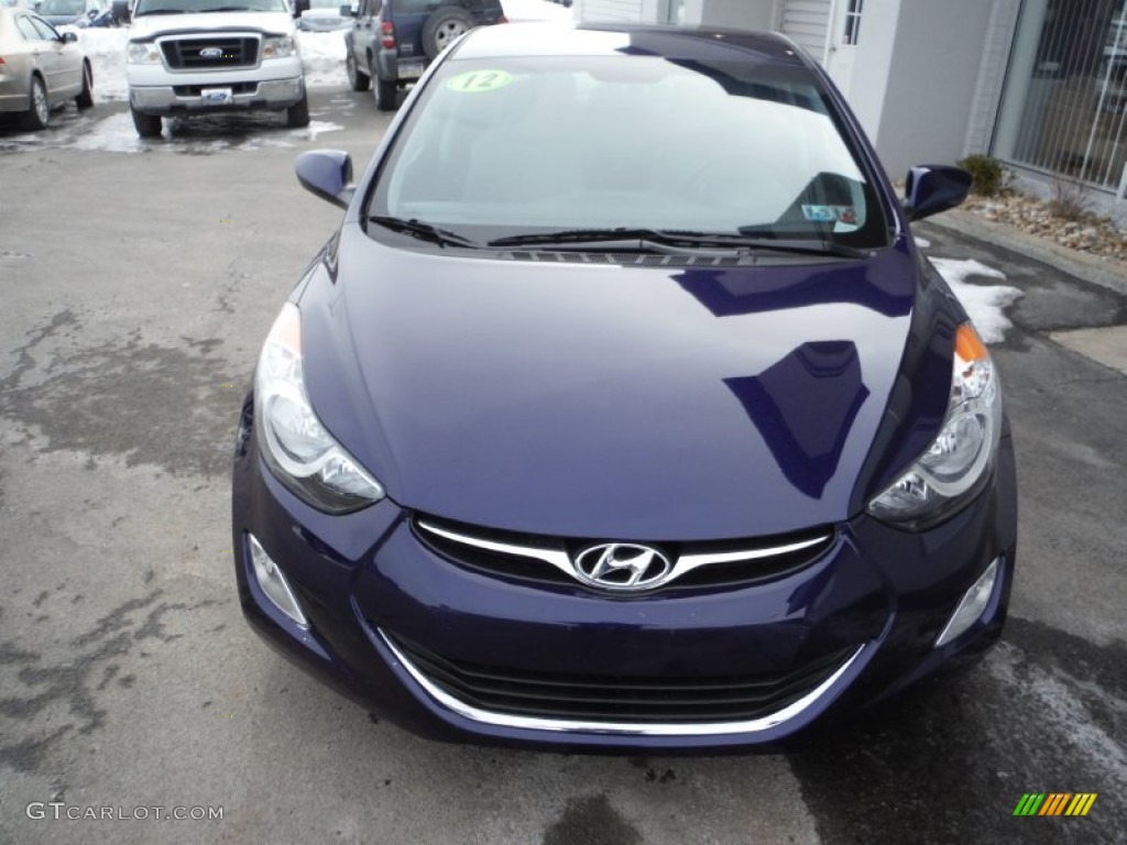 2012 Elantra GLS - Indigo Night Blue / Gray photo #4