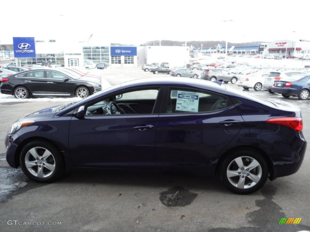 2012 Elantra GLS - Indigo Night Blue / Gray photo #6