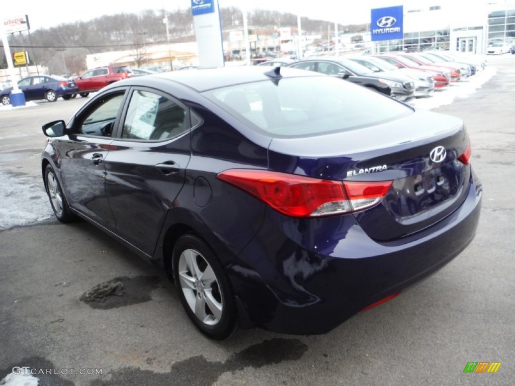 2012 Elantra GLS - Indigo Night Blue / Gray photo #7