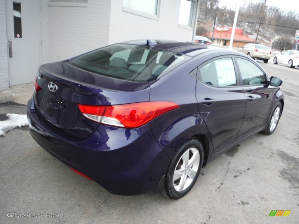 2012 Elantra GLS - Indigo Night Blue / Gray photo #9