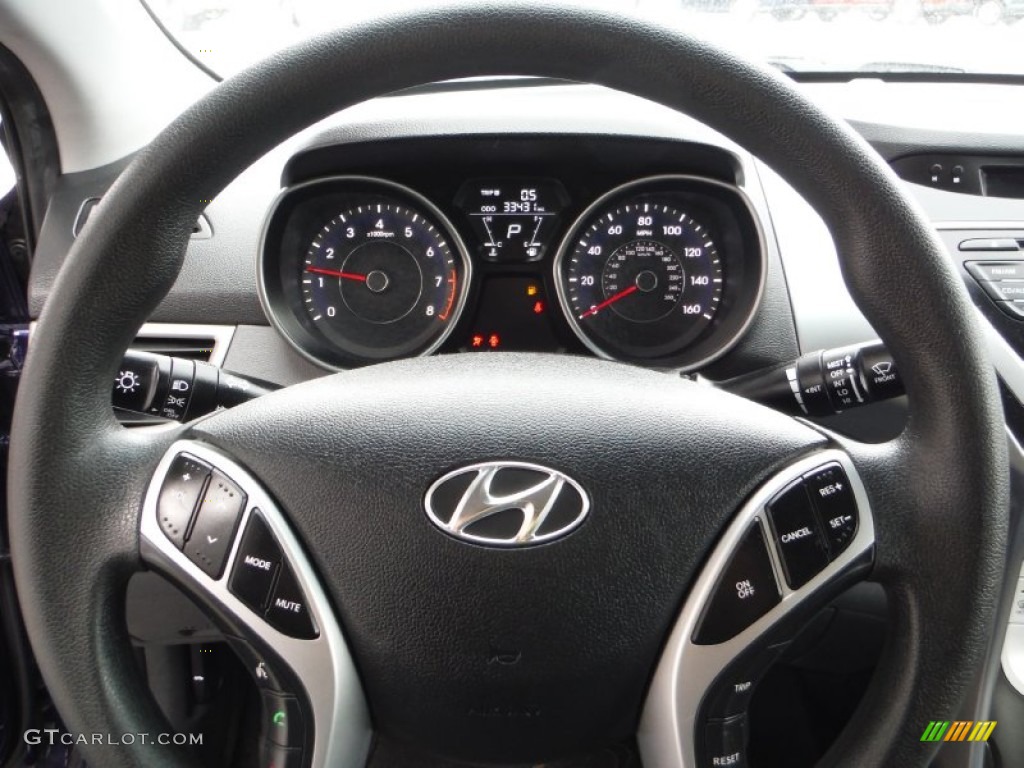 2012 Elantra GLS - Indigo Night Blue / Gray photo #19