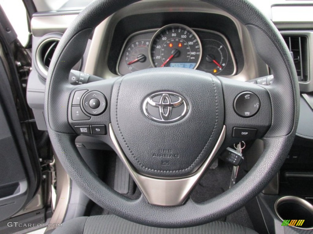 2015 Toyota RAV4 LE Black Steering Wheel Photo #101734548