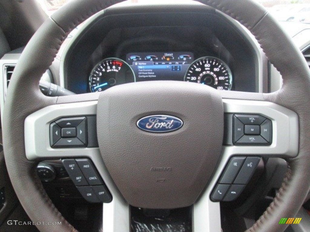 2015 Ford F150 King Ranch SuperCrew 4x4 King Ranch Java/Mesa Steering Wheel Photo #101736459