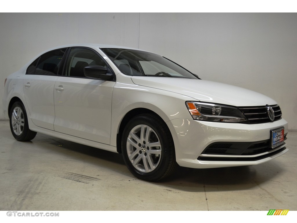 2015 Jetta S Sedan - Pure White / Titan Black photo #2