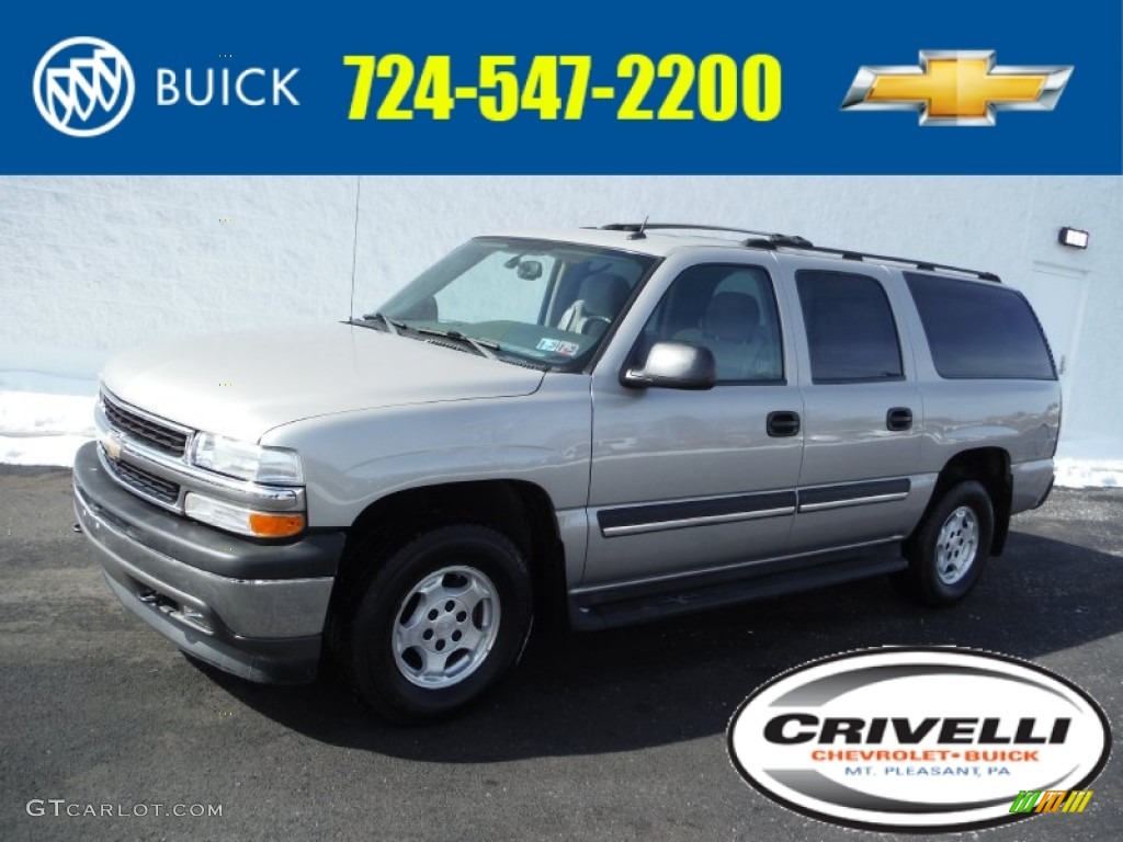 2005 Suburban 1500 LS 4x4 - Silver Birch Metallic / Gray/Dark Charcoal photo #1