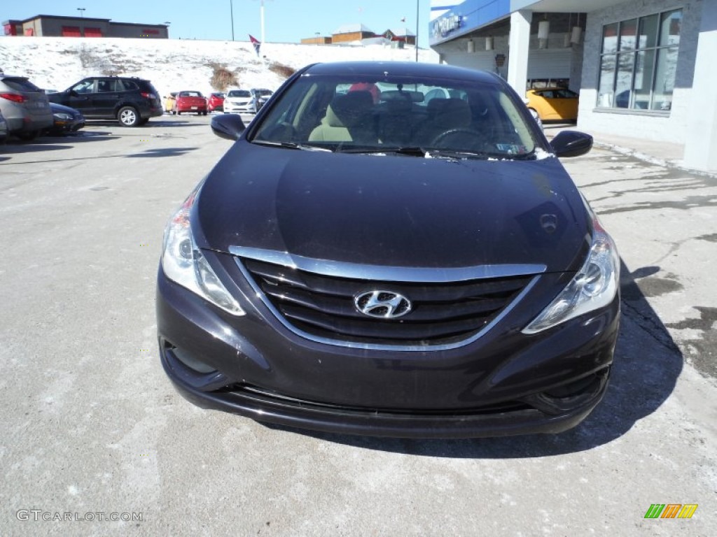 2011 Sonata GLS - Black Plum Pearl / Camel photo #4
