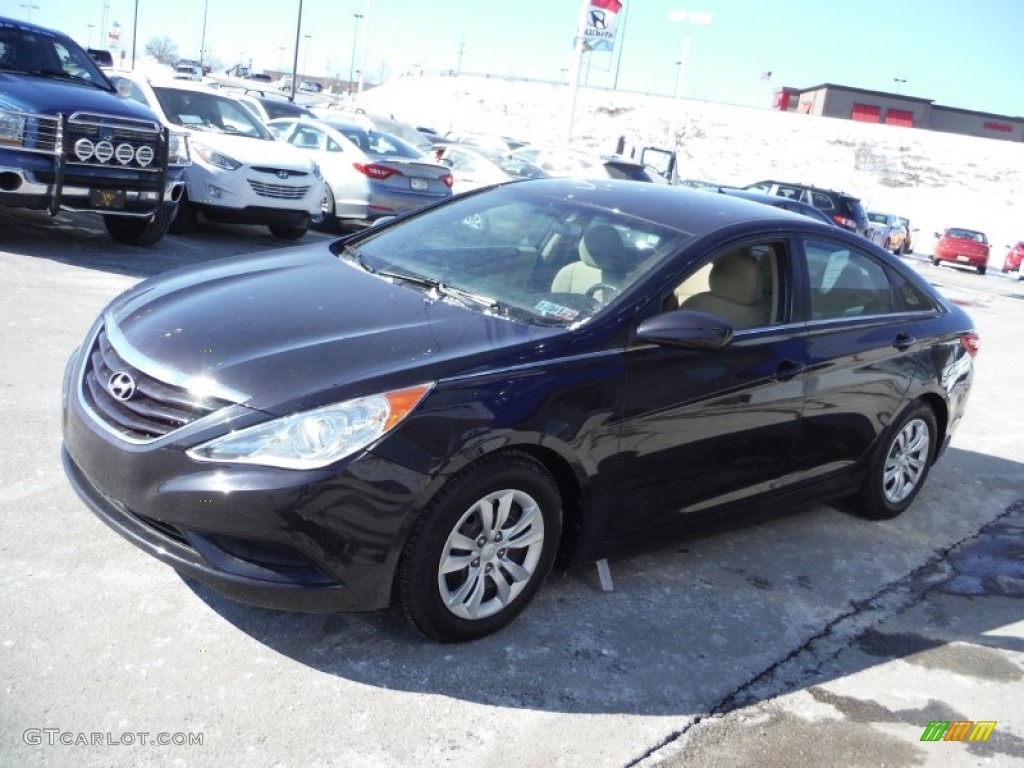 2011 Sonata GLS - Black Plum Pearl / Camel photo #5