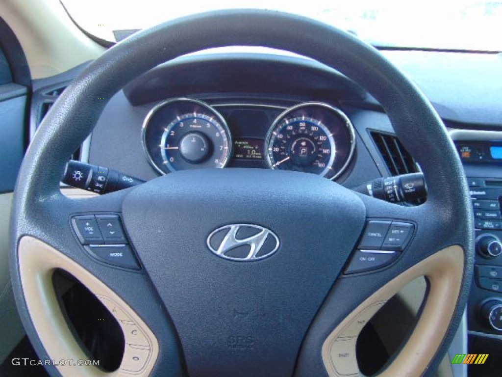 2011 Sonata GLS - Black Plum Pearl / Camel photo #16