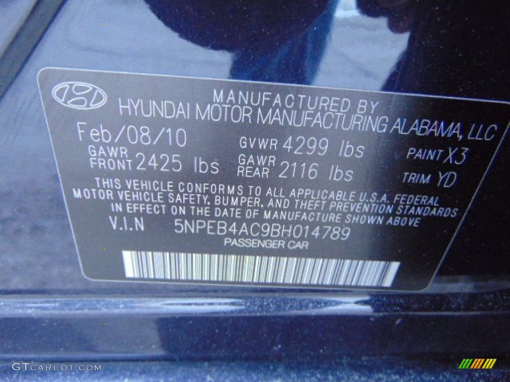 2011 Sonata GLS - Black Plum Pearl / Camel photo #19
