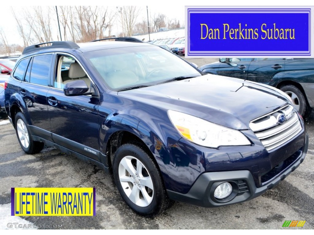 2013 Outback 2.5i Premium - Deep Indigo Pearl / Ivory photo #1