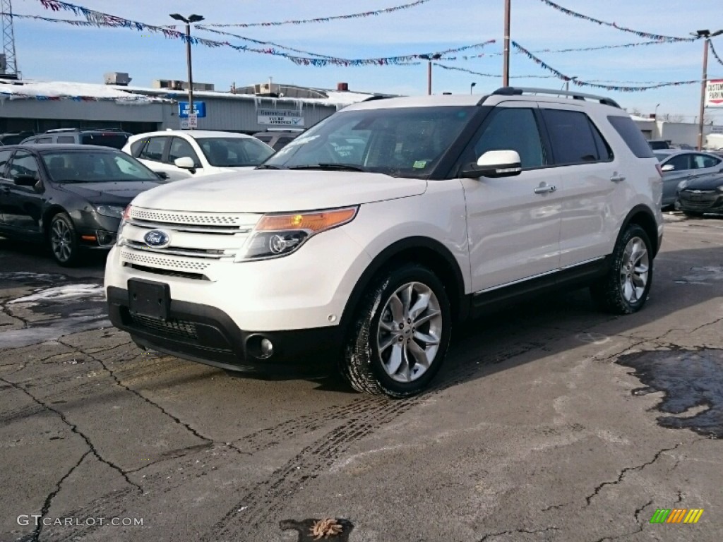 2014 Explorer Limited 4WD - White Platinum / Charcoal Black photo #3