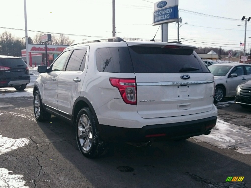2014 Explorer Limited 4WD - White Platinum / Charcoal Black photo #4