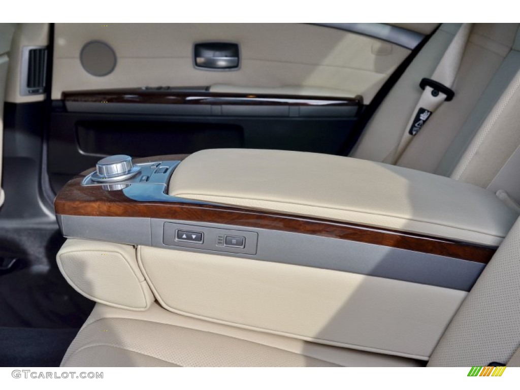 Cream Beige Interior 2008 BMW 7 Series 750Li Sedan Photo #101746338