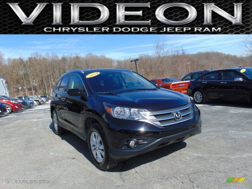 2014 CR-V EX-L AWD - Crystal Black Pearl / Black photo #1