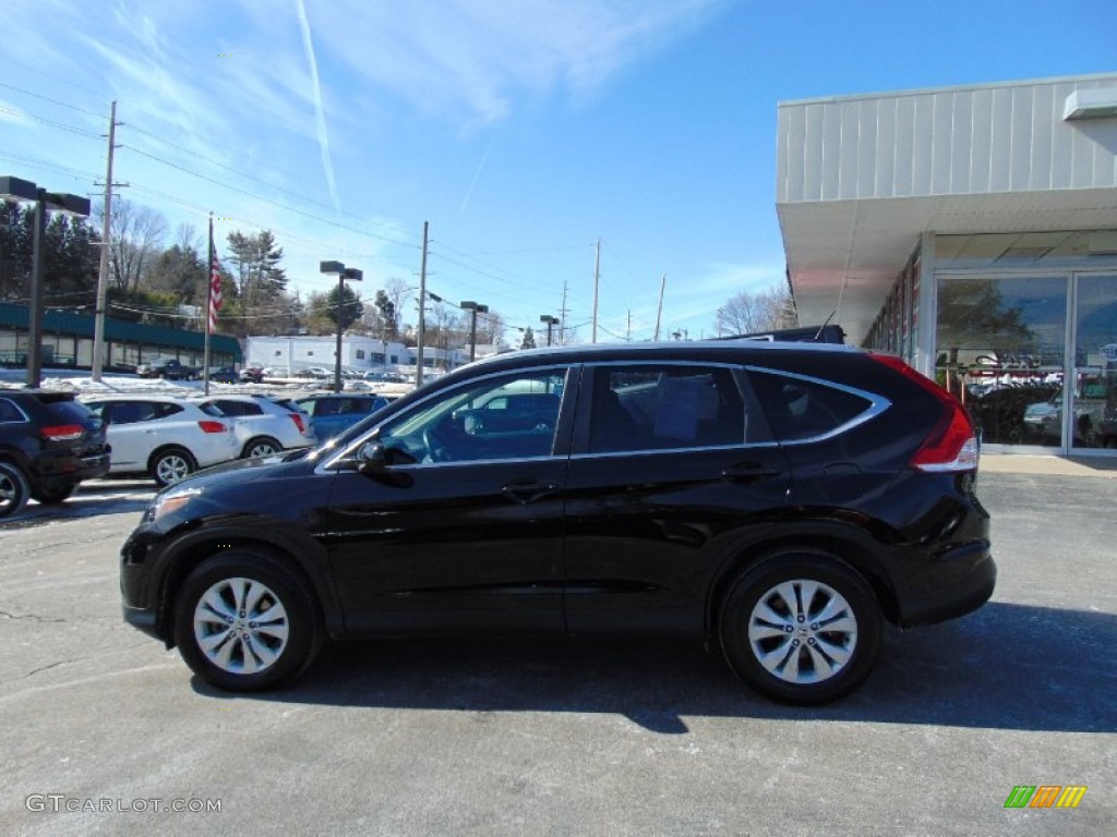 2014 CR-V EX-L AWD - Crystal Black Pearl / Black photo #6