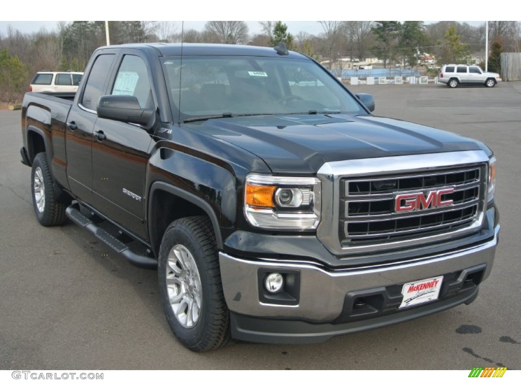 2015 Sierra 1500 SLE Double Cab - Onyx Black / Jet Black photo #1