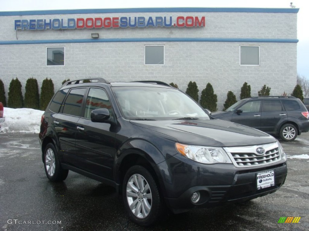 2012 Forester 2.5 X Limited - Dark Gray Metallic / Platinum photo #1