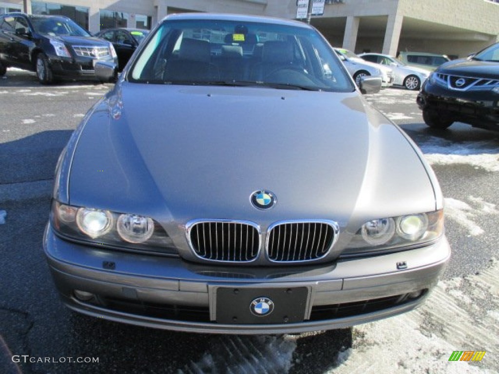 2002 5 Series 540i Sedan - Sterling Grey Metallic / Black photo #9