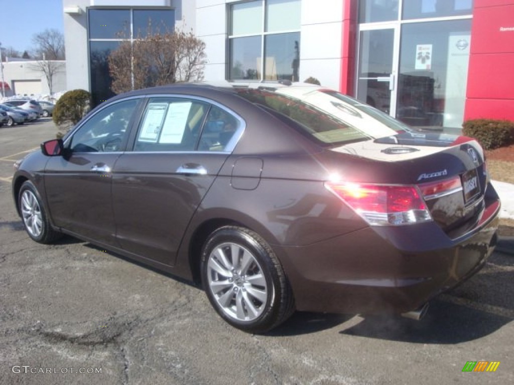 2012 Accord EX-L V6 Sedan - Dark Amber Metallic / Ivory photo #7