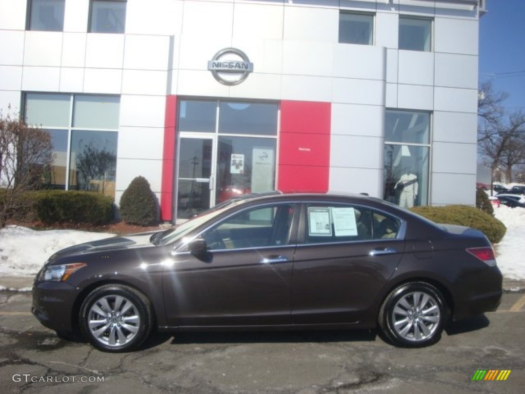 Dark Amber Metallic 2012 Honda Accord EX-L V6 Sedan Exterior Photo #101765191