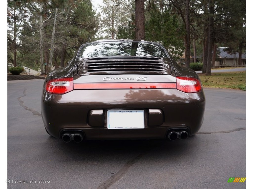 2011 911 Carrera 4S Coupe - Macadamia Metallic / Cocoa photo #11