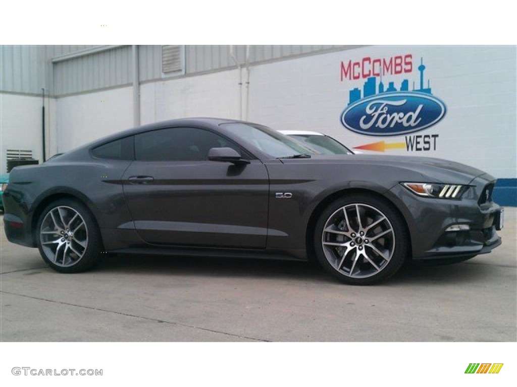2015 Mustang GT Premium Coupe - Magnetic Metallic / Dark Saddle photo #1