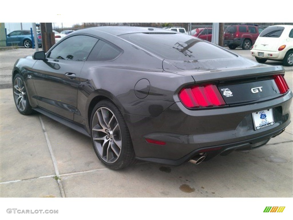 2015 Mustang GT Premium Coupe - Magnetic Metallic / Dark Saddle photo #8