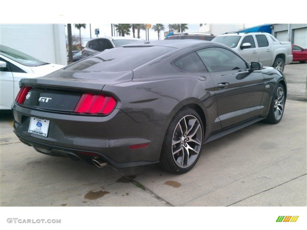 2015 Mustang GT Premium Coupe - Magnetic Metallic / Dark Saddle photo #10