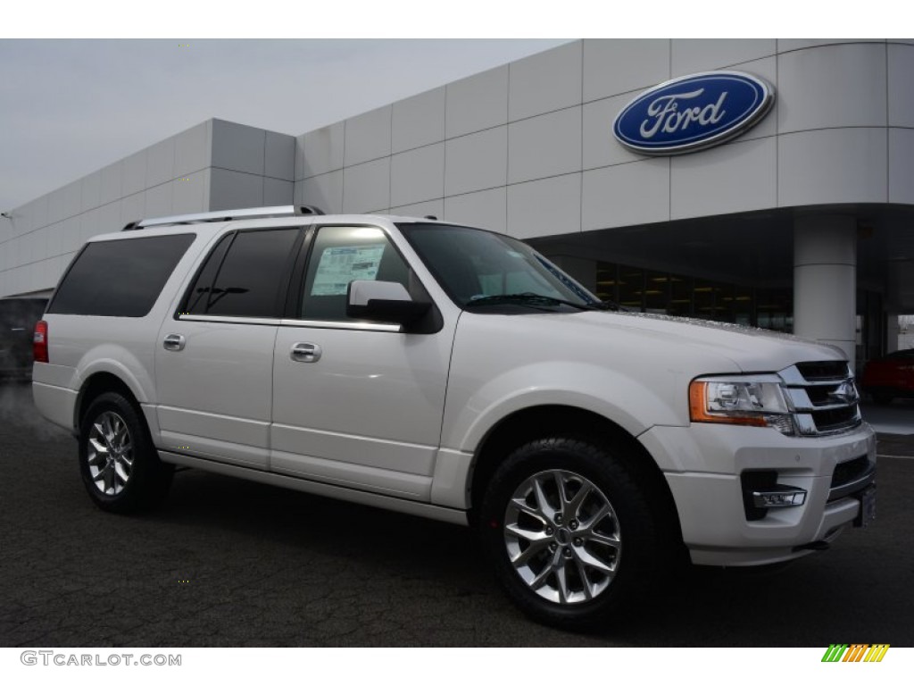 White Platinum Metallic Tri-Coat 2015 Ford Expedition EL Limited 4x4 Exterior Photo #101771731