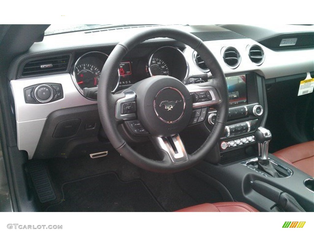2015 Mustang GT Premium Coupe - Magnetic Metallic / Dark Saddle photo #22