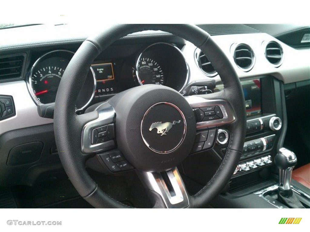 2015 Mustang GT Premium Coupe - Magnetic Metallic / Dark Saddle photo #23