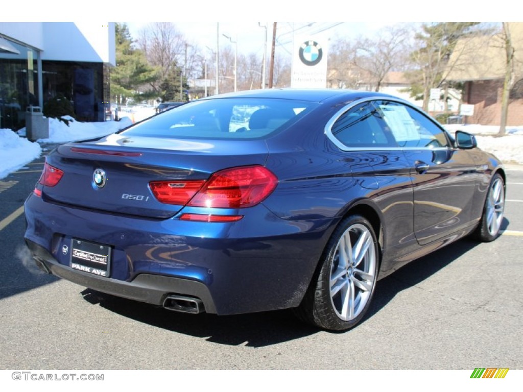 2012 6 Series 650i xDrive Coupe - Deep Sea Blue Metallic / Black Nappa Leather photo #3