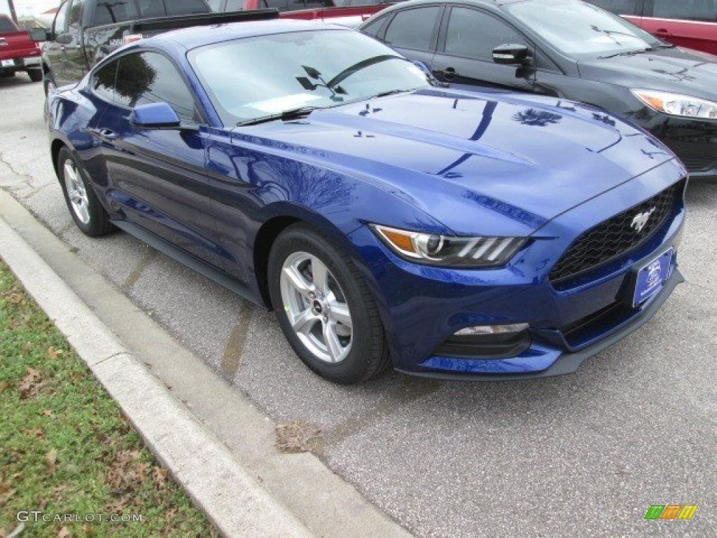 Deep Impact Blue Metallic 2015 Ford Mustang V6 Coupe Exterior Photo #101772313