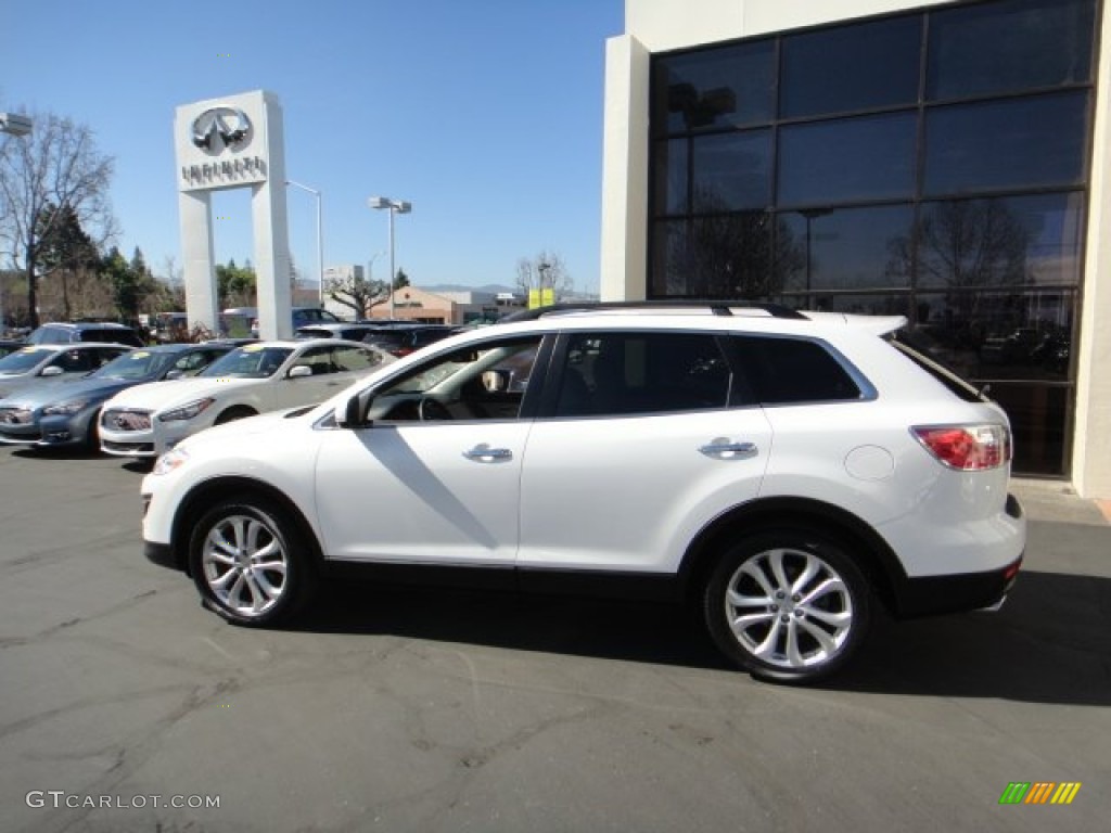 2011 CX-9 Grand Touring AWD - Crystal White Pearl Mica / Sand photo #7