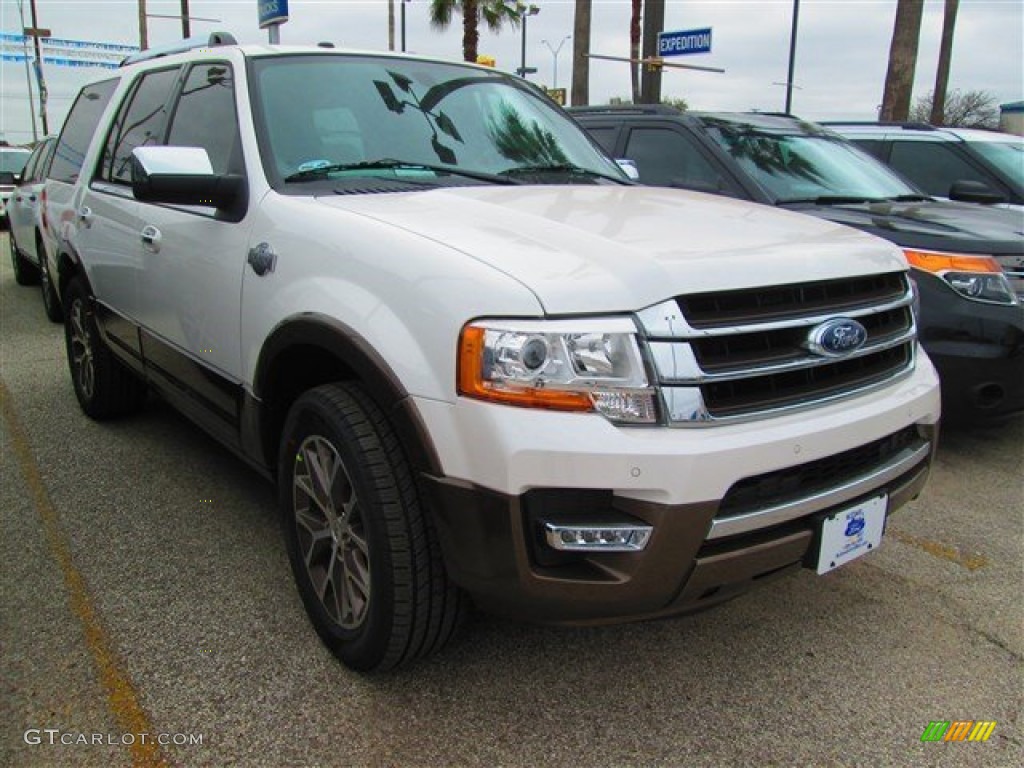 2015 Expedition King Ranch - White Platinum Metallic Tri-Coat / King Ranch Mesa Brown photo #1