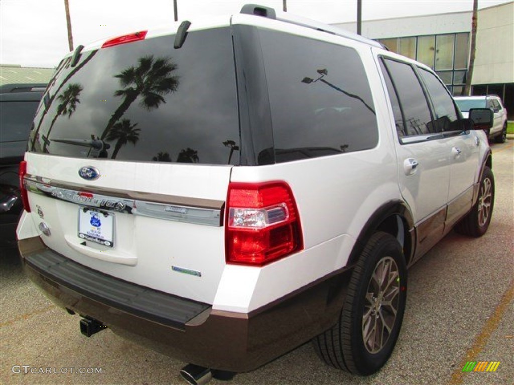 2015 Expedition King Ranch - White Platinum Metallic Tri-Coat / King Ranch Mesa Brown photo #11