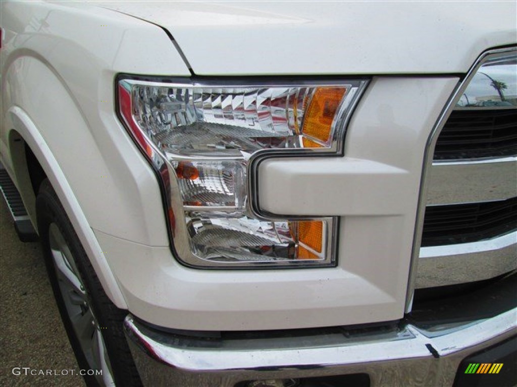 2015 F150 Lariat SuperCrew - White Platinum Tricoat / Black photo #5