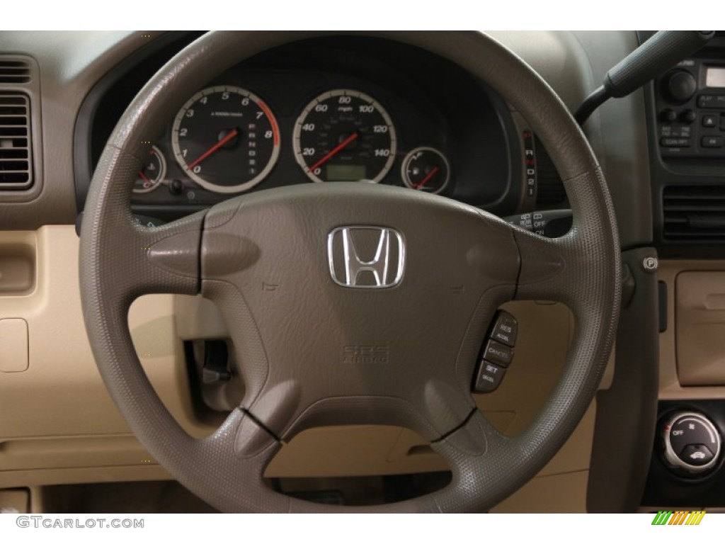 2006 Honda CR-V LX 4WD Ivory Steering Wheel Photo #101778025