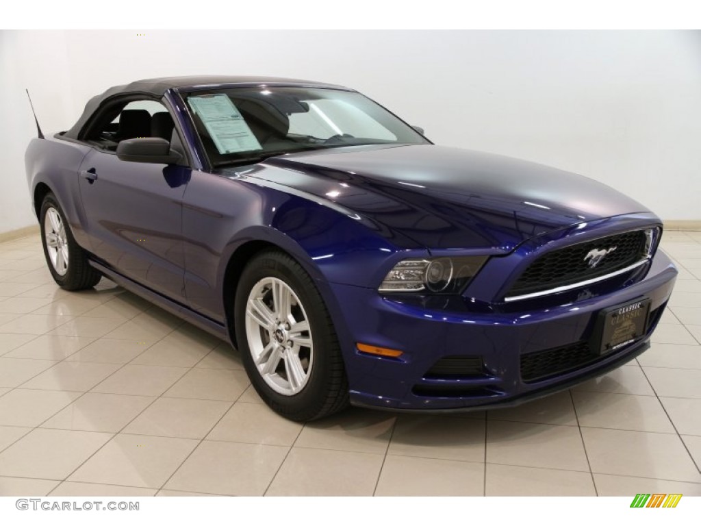 2014 Mustang V6 Convertible - Deep Impact Blue / Charcoal Black photo #2