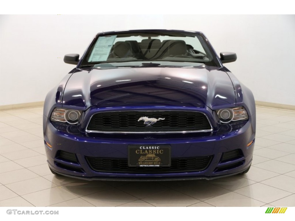 2014 Mustang V6 Convertible - Deep Impact Blue / Charcoal Black photo #3