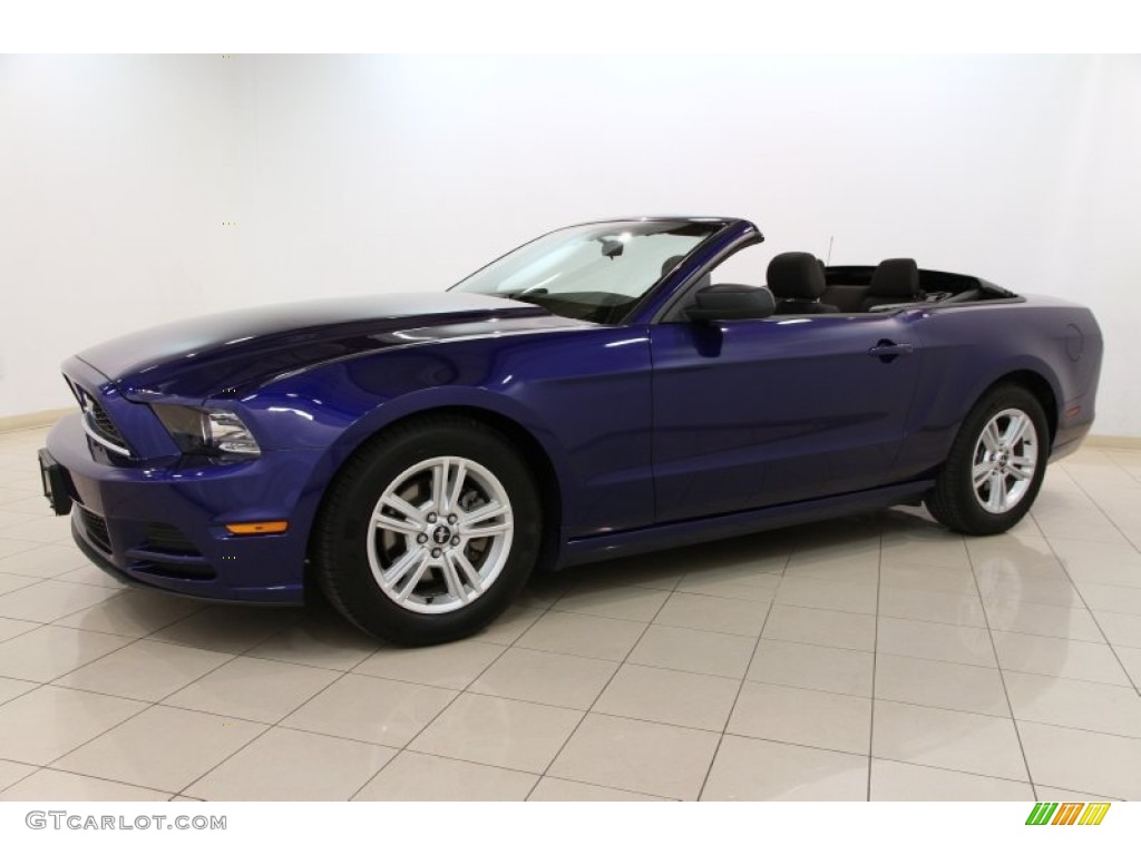 2014 Mustang V6 Convertible - Deep Impact Blue / Charcoal Black photo #4