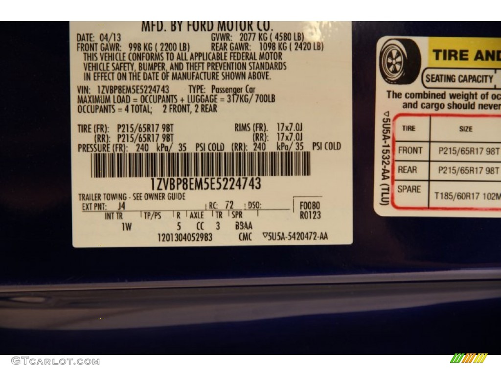 2014 Mustang V6 Convertible - Deep Impact Blue / Charcoal Black photo #22