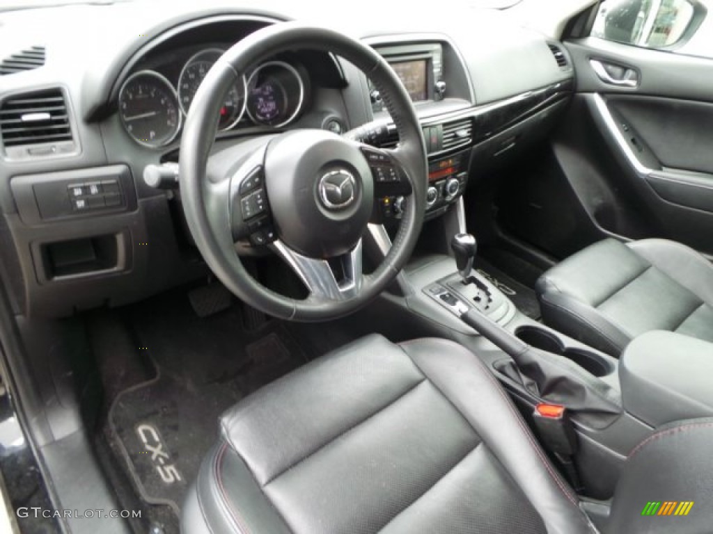 Black Interior 2014 Mazda CX-5 Grand Touring Photo #101779342