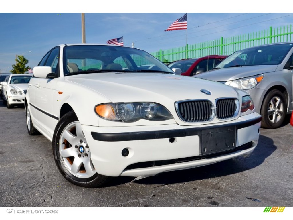 2005 3 Series 325i Sedan - Alpine White / Sand photo #1