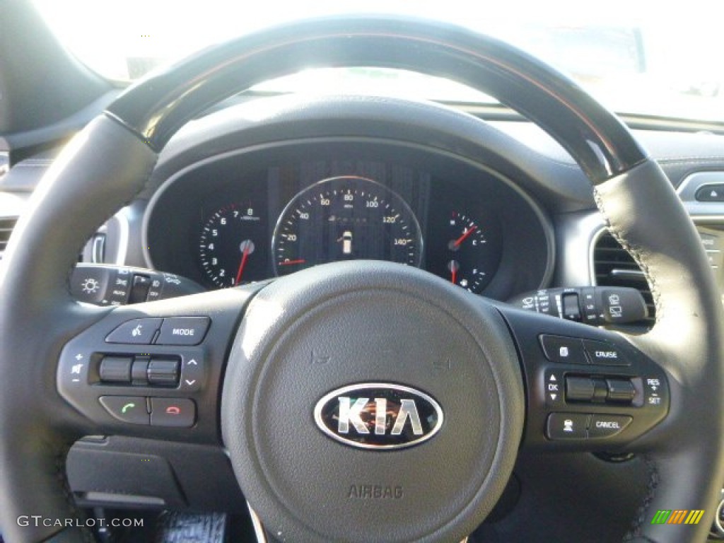 2016 Kia Sorento SX V6 AWD Premium Light Gray Steering Wheel Photo #101779773