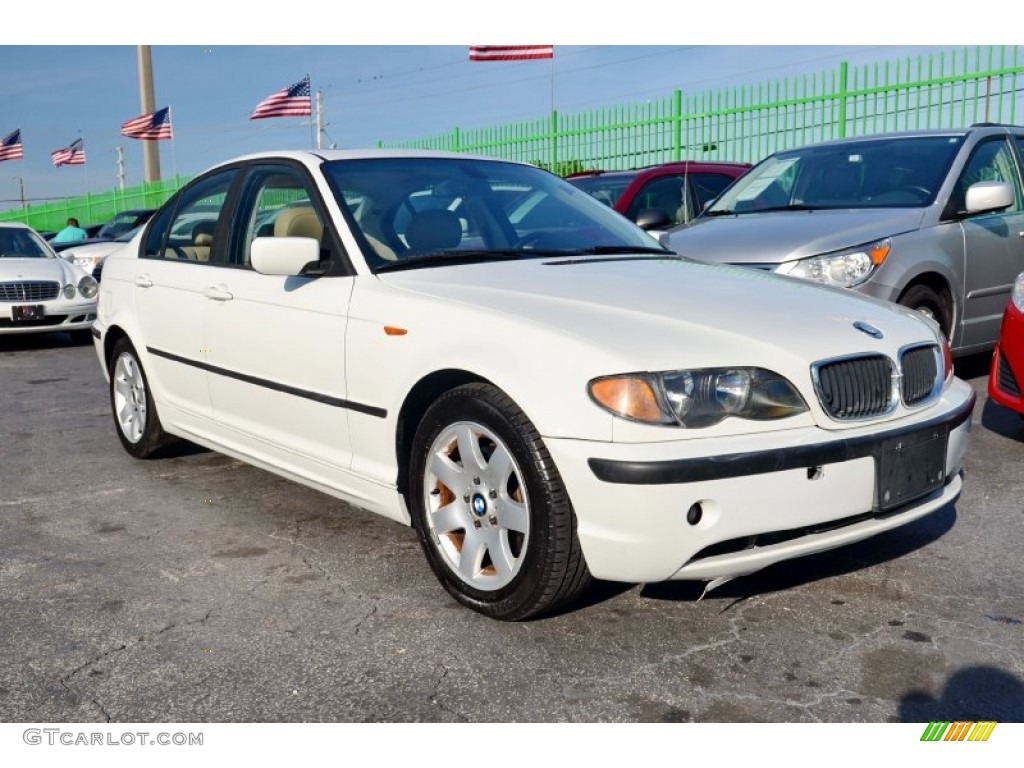 2005 3 Series 325i Sedan - Alpine White / Sand photo #4