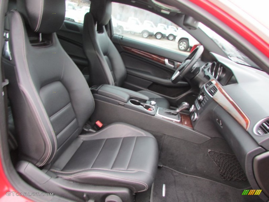 Black Interior 2012 Mercedes-Benz C 350 Coupe Photo #101779884