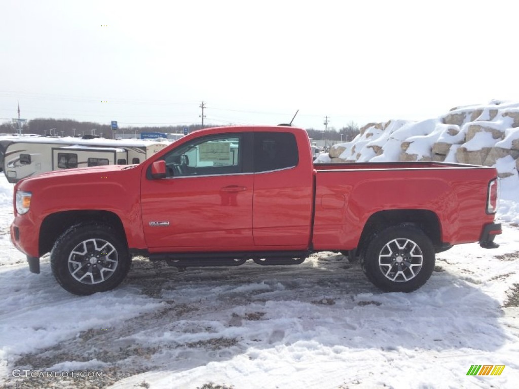 Cardinal Red 2015 GMC Canyon SLE Extended Cab 4x4 Exterior Photo #101784754