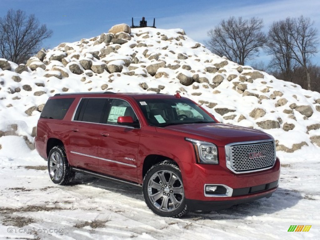 2015 Yukon XL Denali 4WD - Crystal Red Tintcoat / Denali Cocoa/Shale photo #1